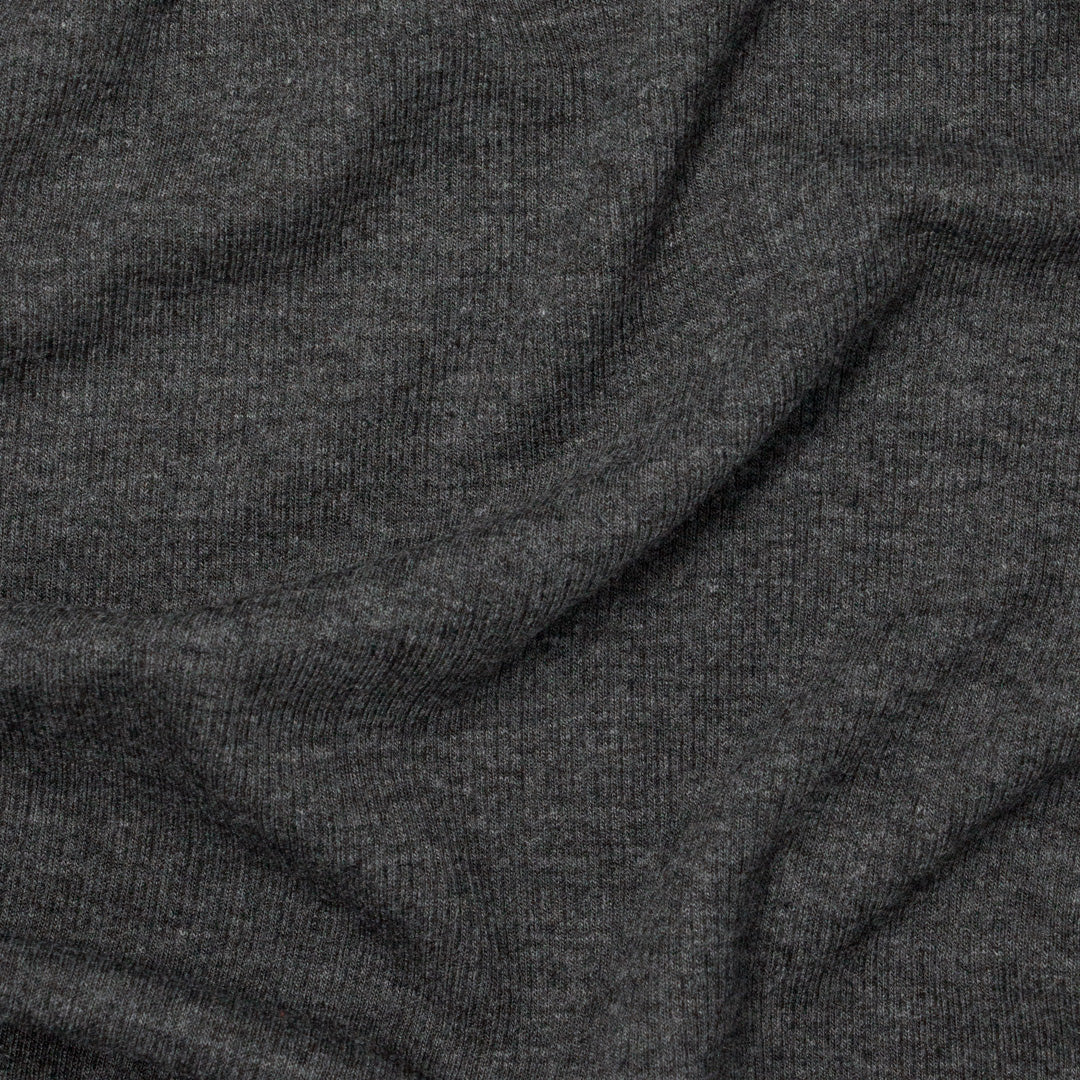 REMNANT Robin Ribbed Knit Dark Cloud - 2 yards