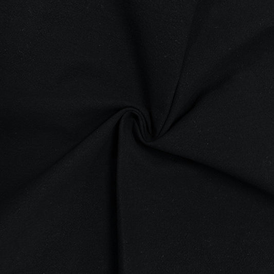 REMNANT Sienna Sandwashed Cotton Crepe Darkest Shadow Black - 0.55 yards-Fabric-Spool of Thread