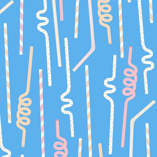 REMNANT Sugar Cone Straws Altitude - 1.31 yards-Fabric-Spool of Thread