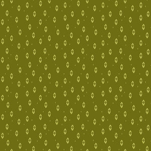 REMNANT Summer's End Ikat Green - 2.78 yards-Fabric-Spool of Thread