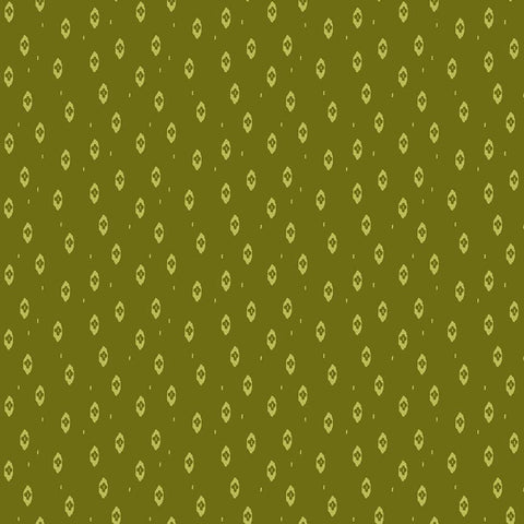 REMNANT Summer's End Ikat Green - 2.78 yards-Fabric-Spool of Thread