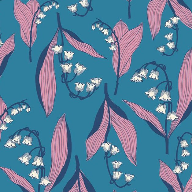 REMNANT Verbena Lily Valley Chambray - 1.22 yards-Fabric-Spool of Thread