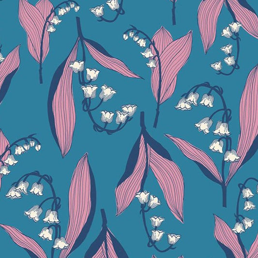 REMNANT Verbena Lily Valley Chambray - 1.22 yards-Fabric-Spool of Thread