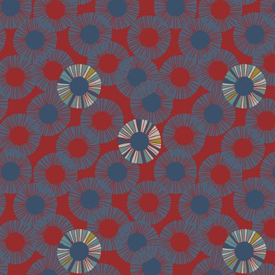 REMNANT Vintage Threads Hot Coals - 0.84 yards-Fabric-Spool of Thread