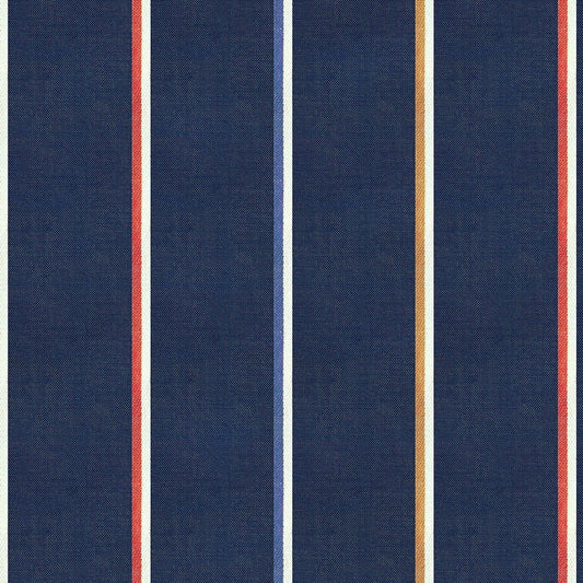 REMNANT Warp + Weft Heirloom Wovens Linework Lightweight Navy - 1.42 yards-Fabric-Spool of Thread