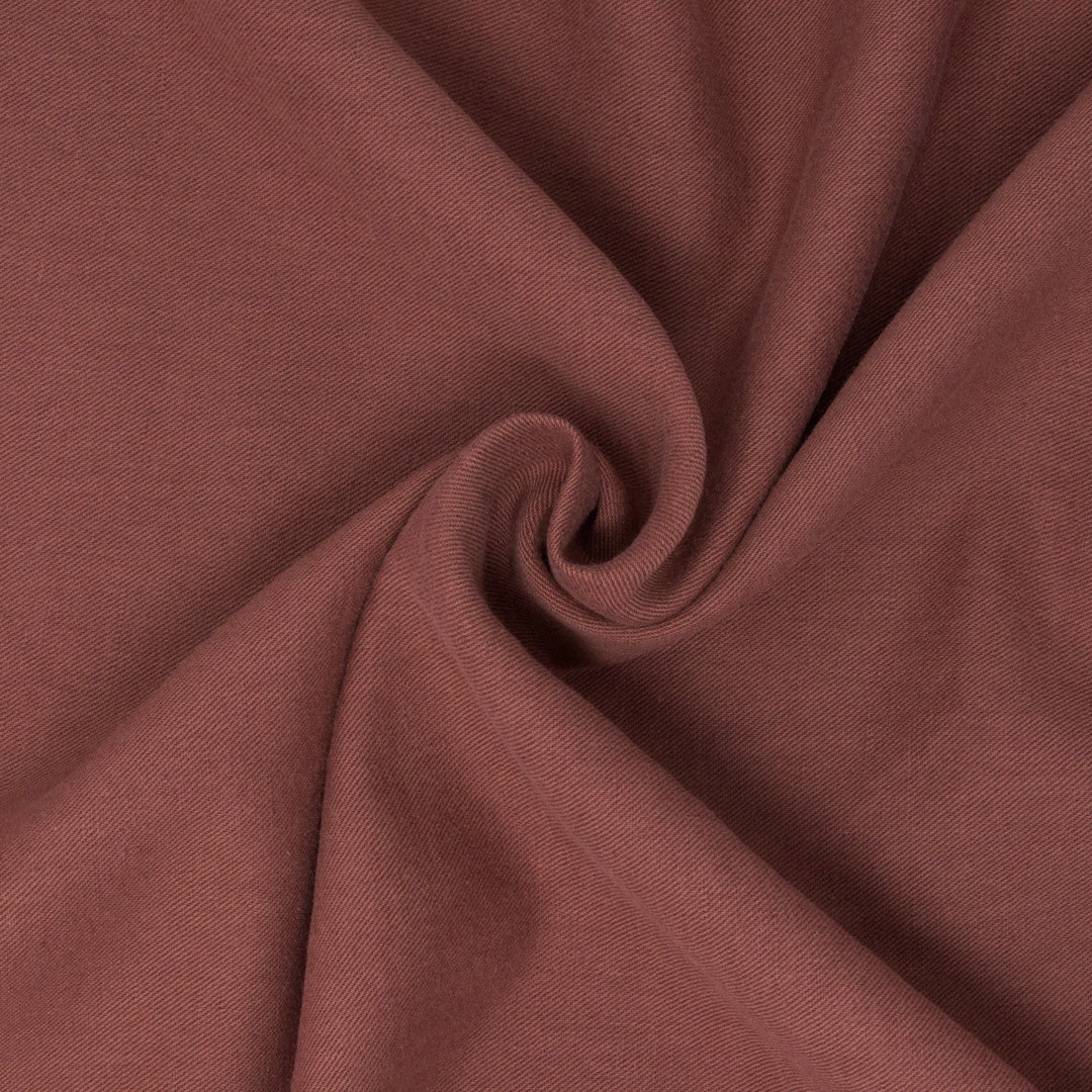 REMNANT Wells Washed Linen Organic Cotton Twill Cranberry - 1.64 yards-Fabric-Spool of Thread