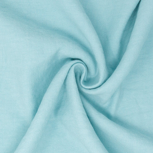 REMNANT Wells Washed Linen Organic Cotton Twill Forget Me Not - 0.81 yards-Fabric-Spool of Thread