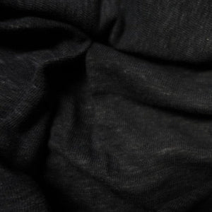 Ray Heathered Linen Rayon Knit Black ½ yd-Fabric-Spool of Thread