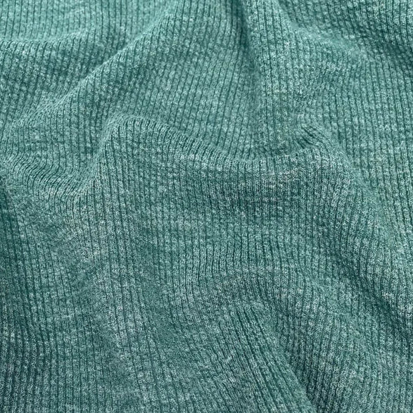 Revel Polyester Rayon Rib Knit Sea Green ½ yd-Fabric-Spool of Thread