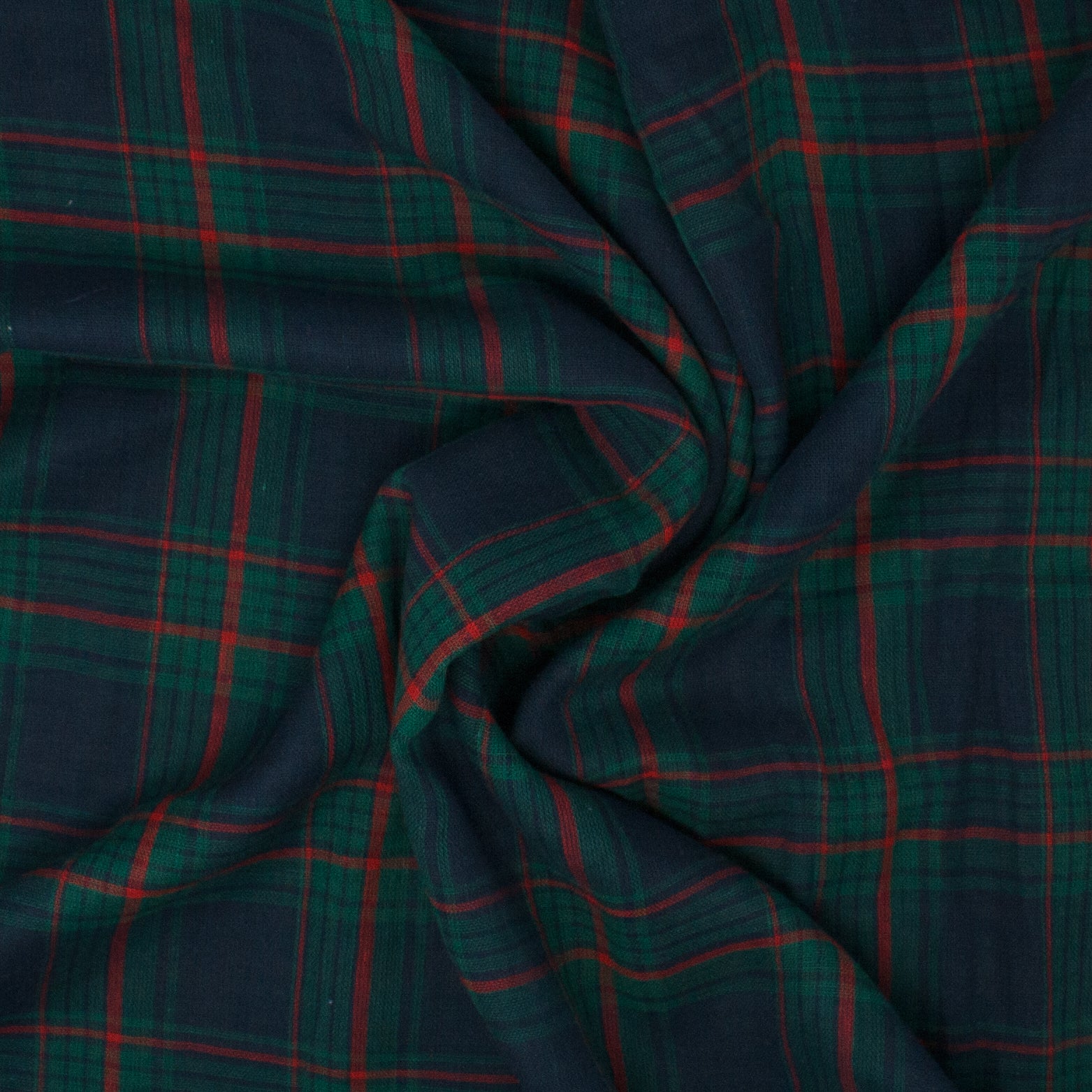 Russell Double Face Cotton Plaid Emerald ½ yd-Fabric-Spool of Thread