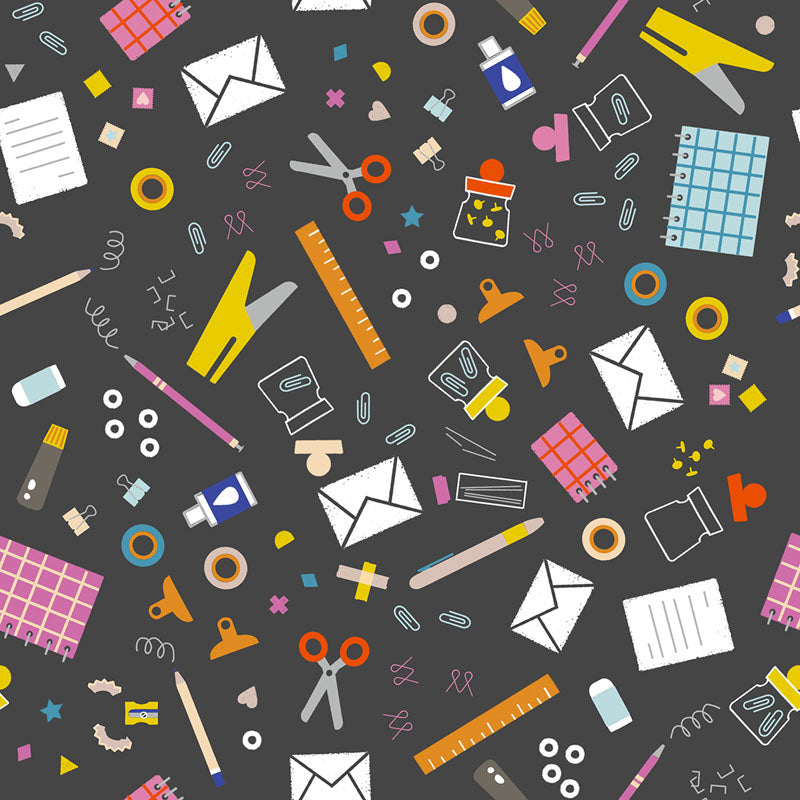 Salutations Soft Black ½ yd-Fabric-Spool of Thread