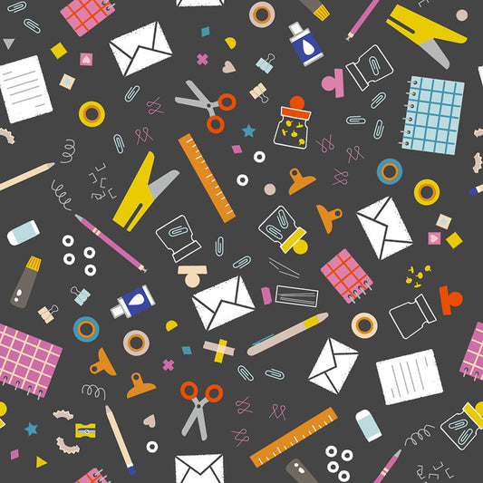 Salutations Soft Black ½ yd-Fabric-Spool of Thread