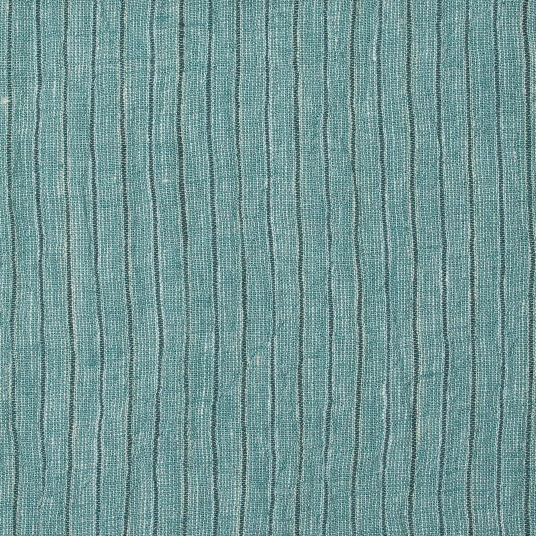 Saturna Yarn Dyed Linen Stripe Lake ½ yd-Fabric-Spool of Thread