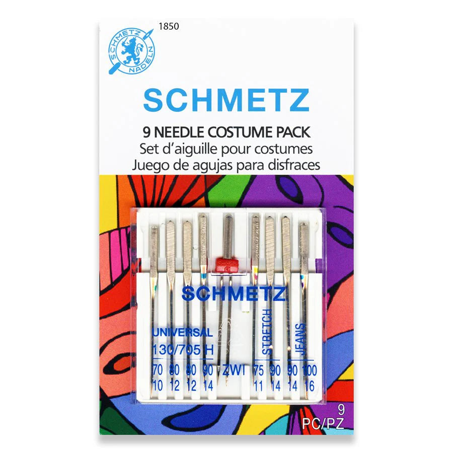 Schmetz Costume Sewing Machine 9 Needle Pack, Assorted-Notion-Spool of Thread