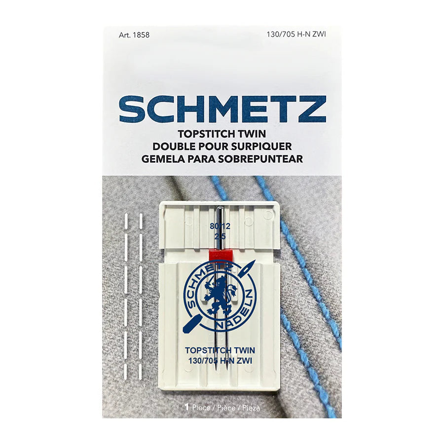 Schmetz Topstitch Twin Sewing Machine Needle 2.5/80-Notion-Spool of Thread