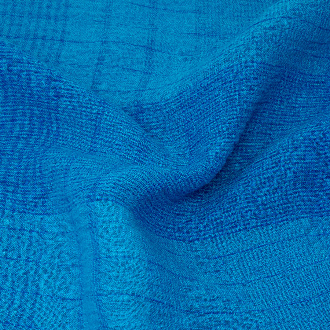 Sechelt Washed Yarn Dyed Linen Check Waterfall ½ yd
