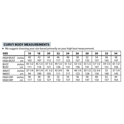 Sew House Seven Skyline Tee Curvy Fit Sizes 16-34 Paper Pattern-Pattern-Spool of Thread