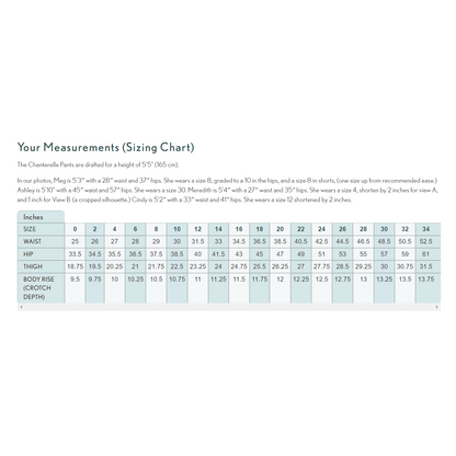 Sew Liberated Chanterelle Pants and Shorts Sizes 22-34 Paper Pattern-Pattern-Spool of Thread