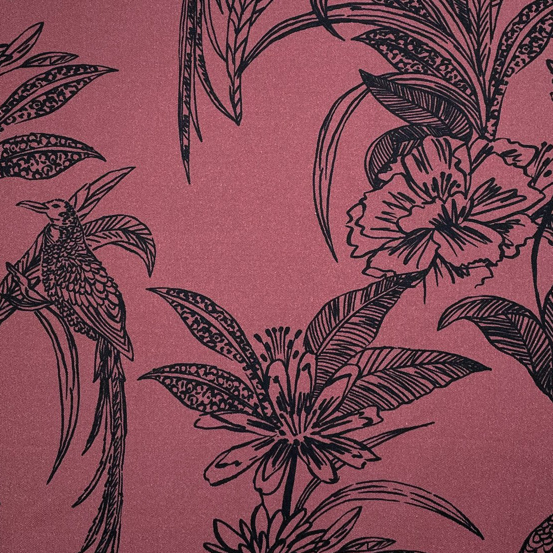Sidney Tencel Wild Jungle Dark Red ½ yd-Fabric-Spool of Thread