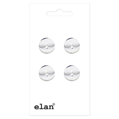 Sincere Button - 11mm (⅜″), 2 Hole, Crystal - 4 count-Notion-Spool of Thread