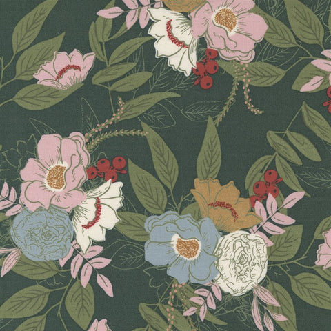 Slow Stroll Bouquet Pine ½ yd-Fabric-Spool of Thread