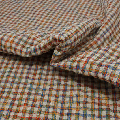 Sooke Cotton Linen Plaid Seersucker Autumn ½ yd-Fabric-Spool of Thread