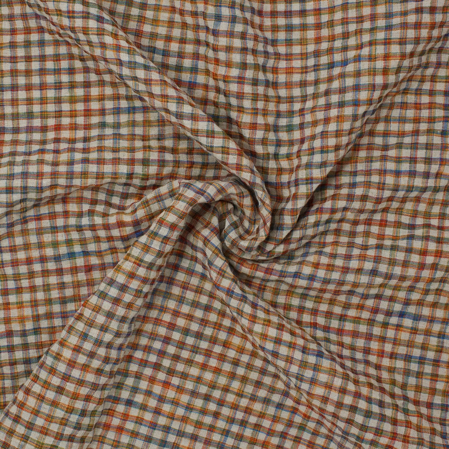 Sooke Cotton Linen Plaid Seersucker Autumn ½ yd-Fabric-Spool of Thread