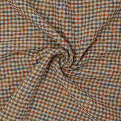 Sooke Cotton Linen Plaid Seersucker Autumn ½ yd-Fabric-Spool of Thread