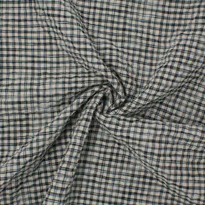 Sooke Cotton Linen Plaid Seersucker Eclipse Black ½ yd-Fabric-Spool of Thread
