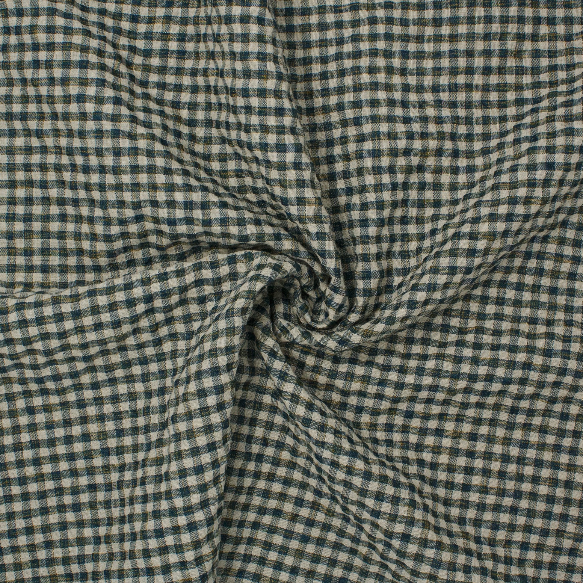 Sooke Cotton Linen Plaid Seersucker Stanley Park Green ½ yd-Fabric-Spool of Thread