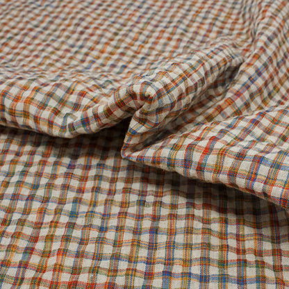 Sooke Cotton Linen Plaid Seersucker Summer Garden ½ yd