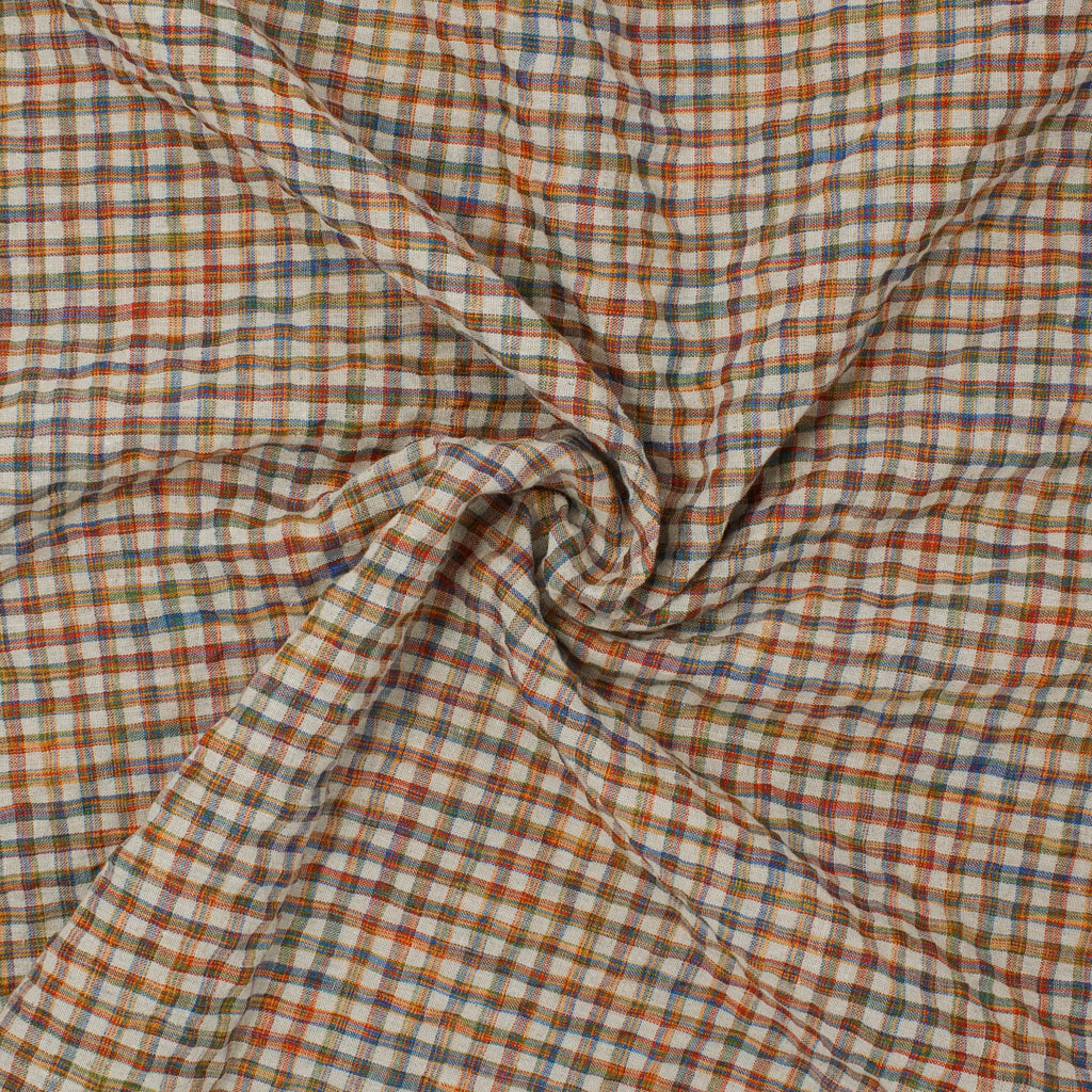 Sooke Cotton Linen Plaid Seersucker Summer Garden ½ yd