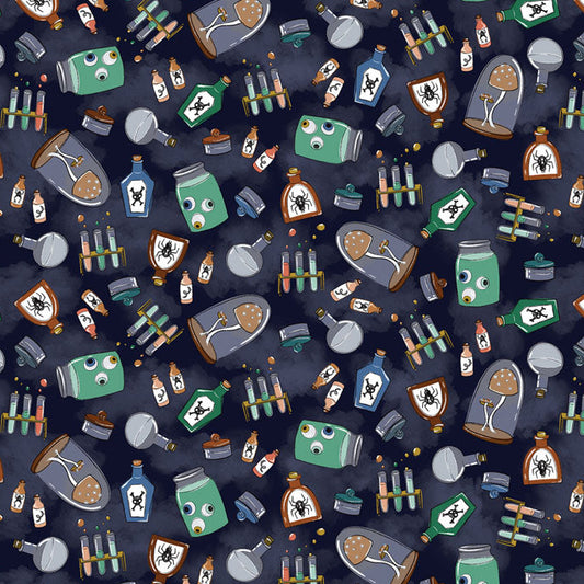 Spellbound Navy ½ yd-Fabric-Spool of Thread