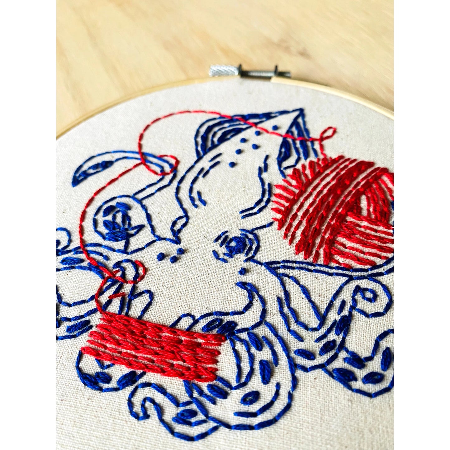 Squid Balling Yarn Complete Embroidery Kit-Notion-Spool of Thread