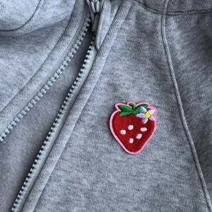 Strawberry Iron-On Embroidered Patch-Notion-Spool of Thread