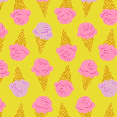 Sugar Cone Ice Cream Citron ½ yd-Fabric-Spool of Thread