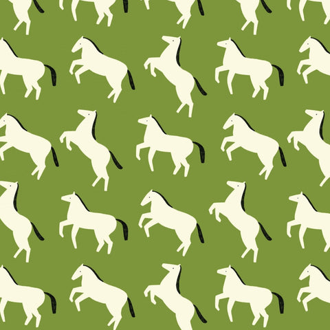 Through the Window Organic Cotton Wild Horses ½ yd-Fabric-Spool of Thread