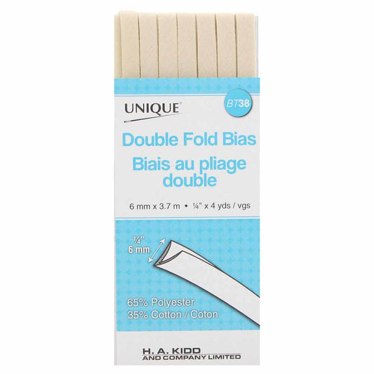 Unique Double Fold Bias Tape Fawn - 6mm (¼”) x 3.7m (4 yards)-Notion-Spool of Thread