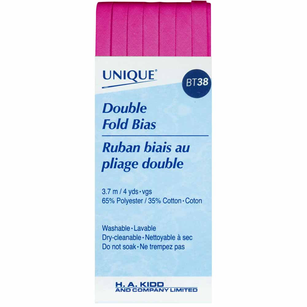 Unique Double Fold Bias Tape Fuchsia - 6mm (¼”) x 3.7m (4 yards)-Notion-Spool of Thread