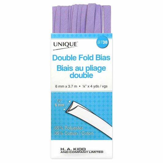 Unique Double Fold Bias Tape Lavender - 6mm (¼”) x 3.7m (4 yards)-Notion-Spool of Thread