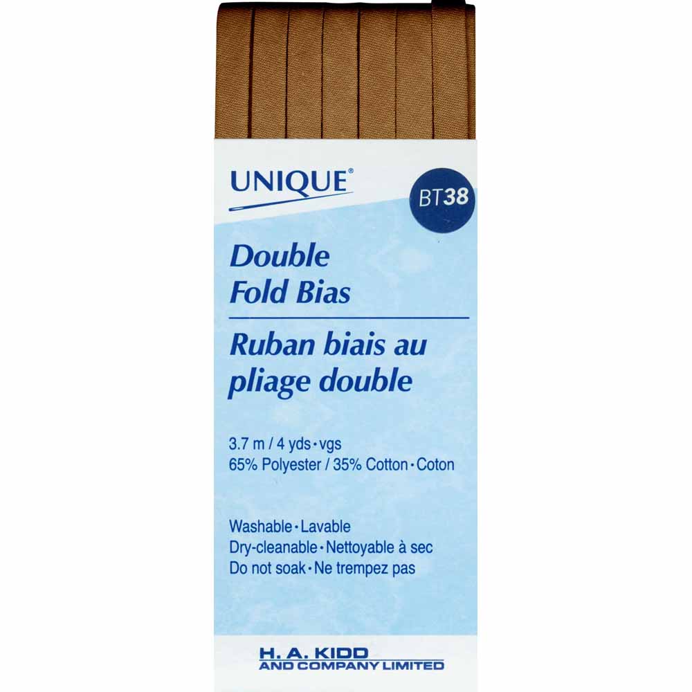 Unique Double Fold Bias Tape Mocha - 6mm (¼”) x 3.7m (4 yards)-Notion-Spool of Thread