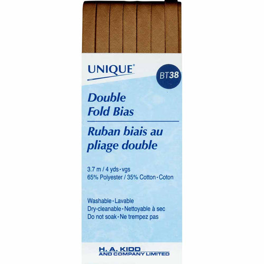 Unique Double Fold Bias Tape Mocha - 6mm (¼”) x 3.7m (4 yards)-Notion-Spool of Thread