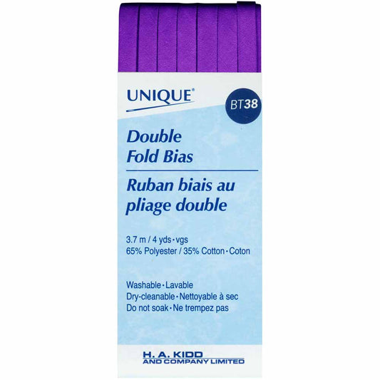 Unique Double Fold Bias Tape Purple - 6mm (¼”) x 3.7m (4 yards)-Notion-Spool of Thread