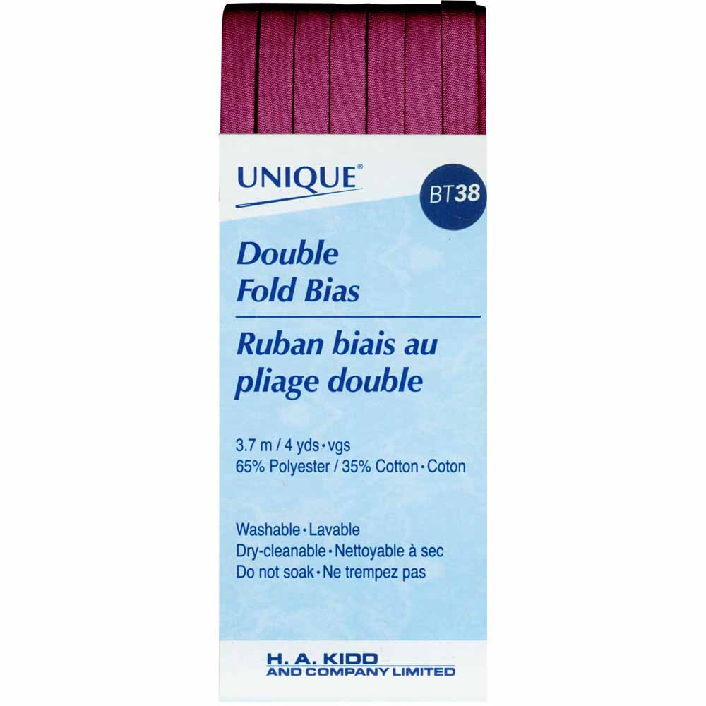 Unique Double Fold Bias Tape Wine - 6mm (¼”) x 3.7m (4 yards)-Notion-Spool of Thread