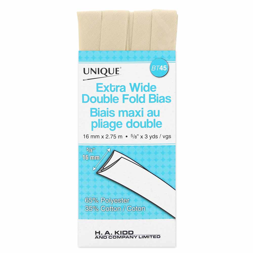 Unique Extra Wide Double Fold Bias Tape Fawn - 16mm (⅝”) x 2.75m (3 yards)-Notion-Spool of Thread