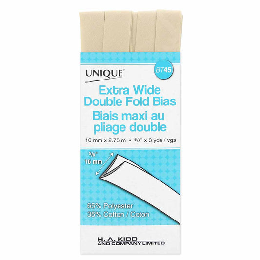 Unique Extra Wide Double Fold Bias Tape Fawn - 16mm (⅝”) x 2.75m (3 yards)-Notion-Spool of Thread