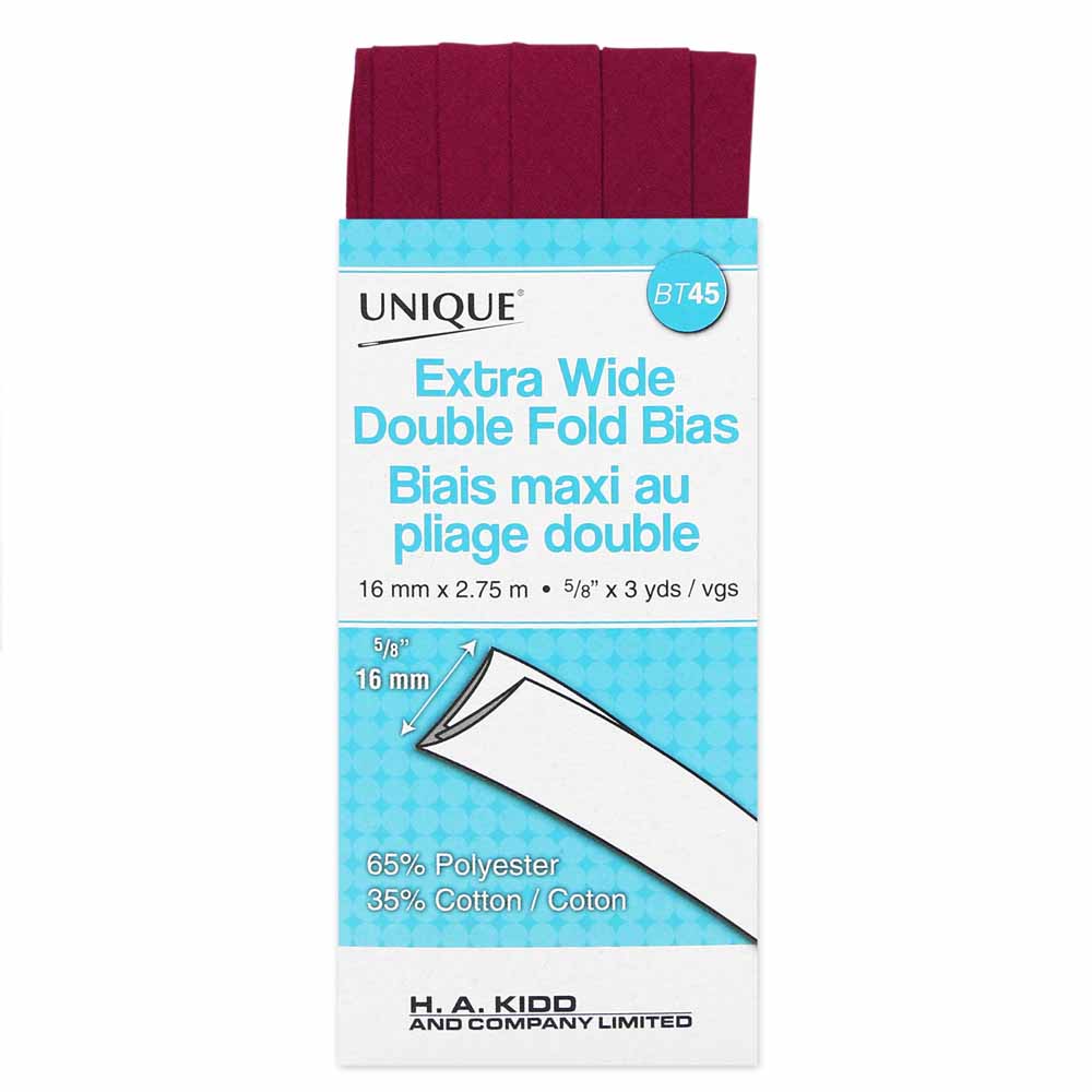 Unique Extra Wide Double Fold Bias Tape Fuchsia - 16mm (⅝”) x 2.75m (3 yards)-Notion-Spool of Thread