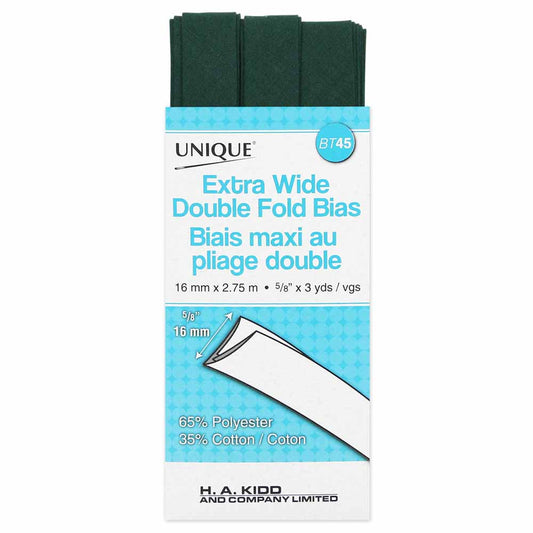 Unique Extra Wide Double Fold Bias Tape Hunter - 16mm (⅝”) x 2.75m (3 yards)-Notion-Spool of Thread