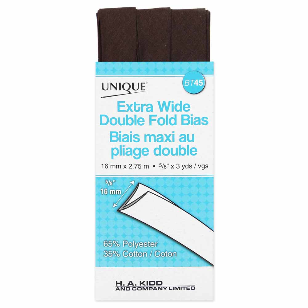Unique Extra Wide Double Fold Bias Tape Mocha - 16mm (⅝”) x 2.75m (3 yards)-Notion-Spool of Thread
