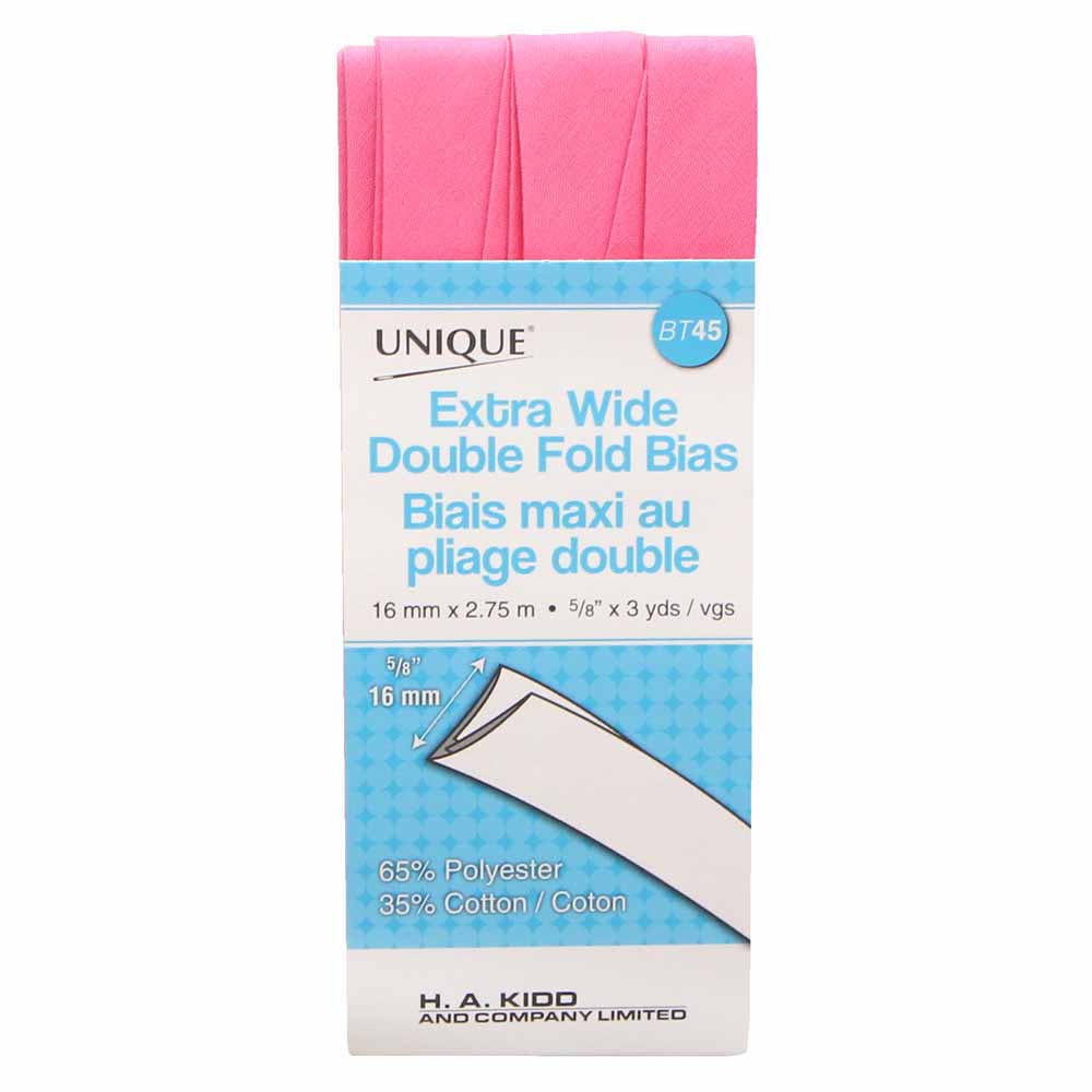 Unique Extra Wide Double Fold Bias Tape Petal Pink - 16mm (⅝”) x 2.75m (3 yards)-Notion-Spool of Thread